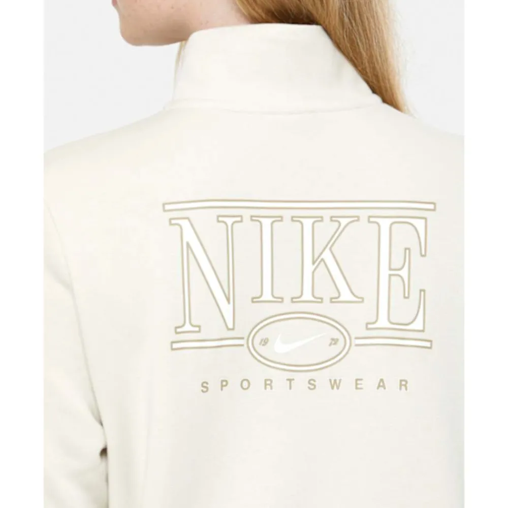 Outlet Nike Womens Club Fleece Half-Zip Top Cream