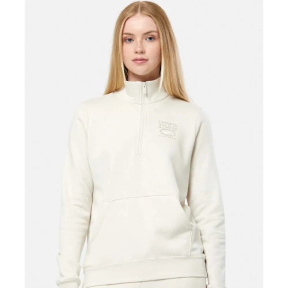Outlet Nike Womens Club Fleece Half-Zip Top Cream
