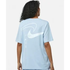 Clearance Nike Womens Club Swoosh T-Shirt Blue