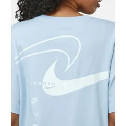 Clearance Nike Womens Club Swoosh T-Shirt Blue