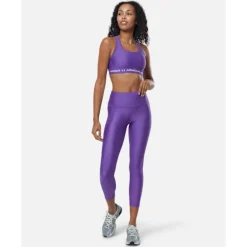 Clearance Under Armour Womens Crossback Medium Support Sports Bra Purple