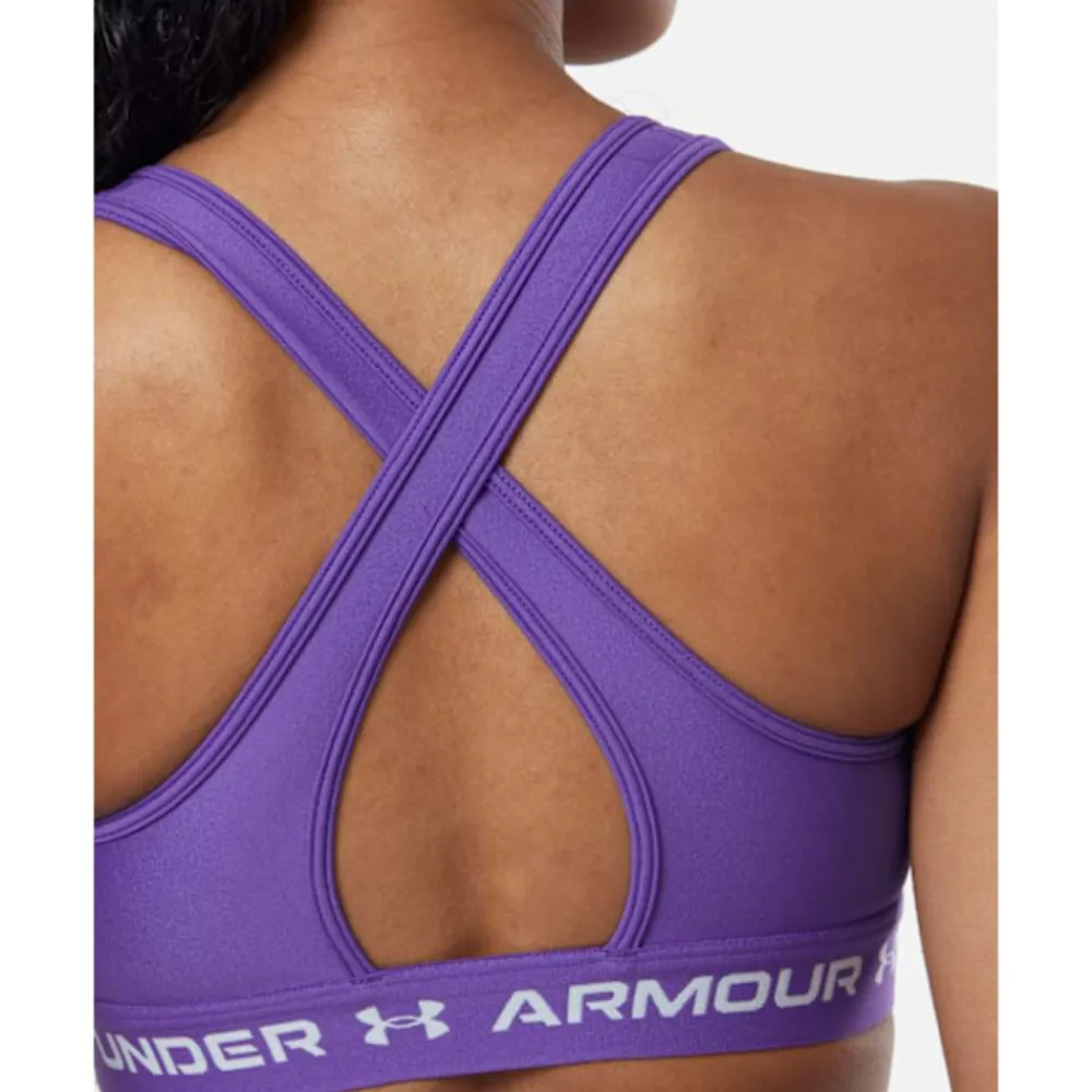 Clearance Under Armour Womens Crossback Medium Support Sports Bra Purple