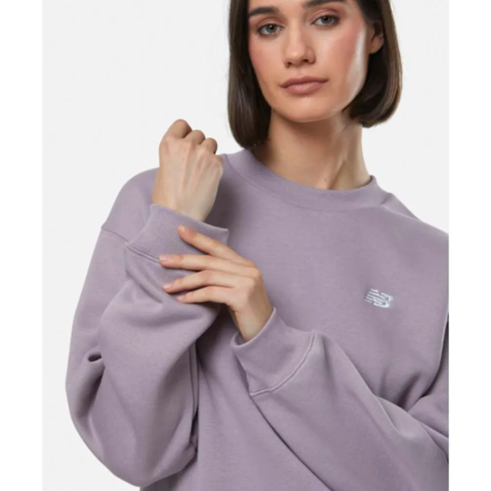 Clearance New Balance Womens Essentials Crew Neck Sweatshirt Purple