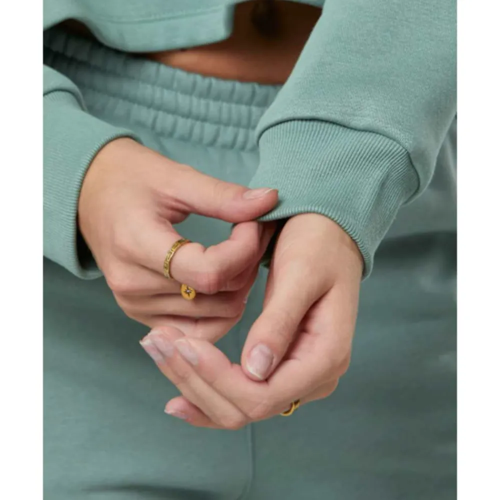 Clearance adidas Originals Womens Essentials Half Zip Top Green