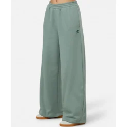 Discount adidas Originals Womens Essentials Wide Leg Pants Green