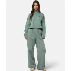 Discount adidas Originals Womens Essentials Wide Leg Pants Green