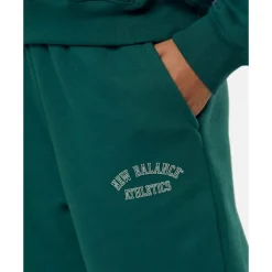 Hot New Balance Womens Fleece Graphic Joggers Green