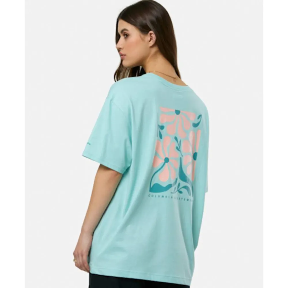 Hot Columbia Womens Graphic Oversized T-Shirt Blue