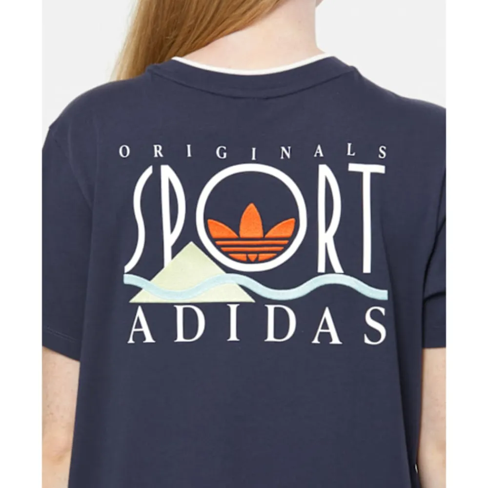 Hot adidas Originals Womens Graphic T-Shirt Navy