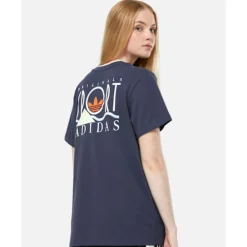 Hot adidas Originals Womens Graphic T-Shirt Navy