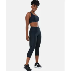 Clearance Under Armour Womens High Rise Capri Leggings Black