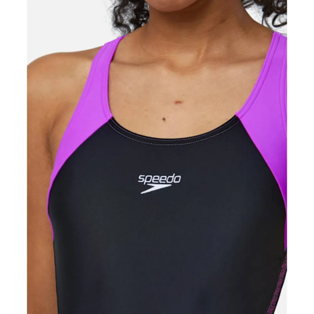 Outlet Speedo Womens Hyperboom Splice Racerback Swimsuit Black