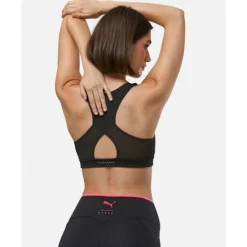 Clearance Puma Womens Hyrox 4Keeps Medium Support Sports Bra Black