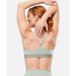 Outlet Nike Womens Indy Light Support Sports Bra Green