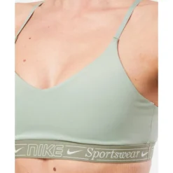 Outlet Nike Womens Indy Light Support Sports Bra Green