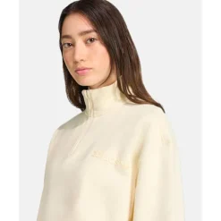 Fashion adidas Originals Womens Linear Half Zip Top Cream