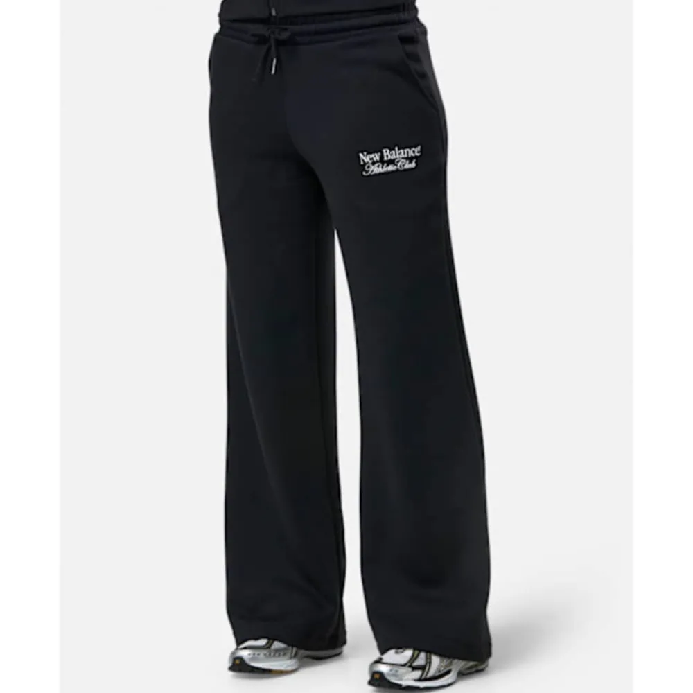 Hot New Balance Womens Linear Heritage Wide Leg Joggers Black