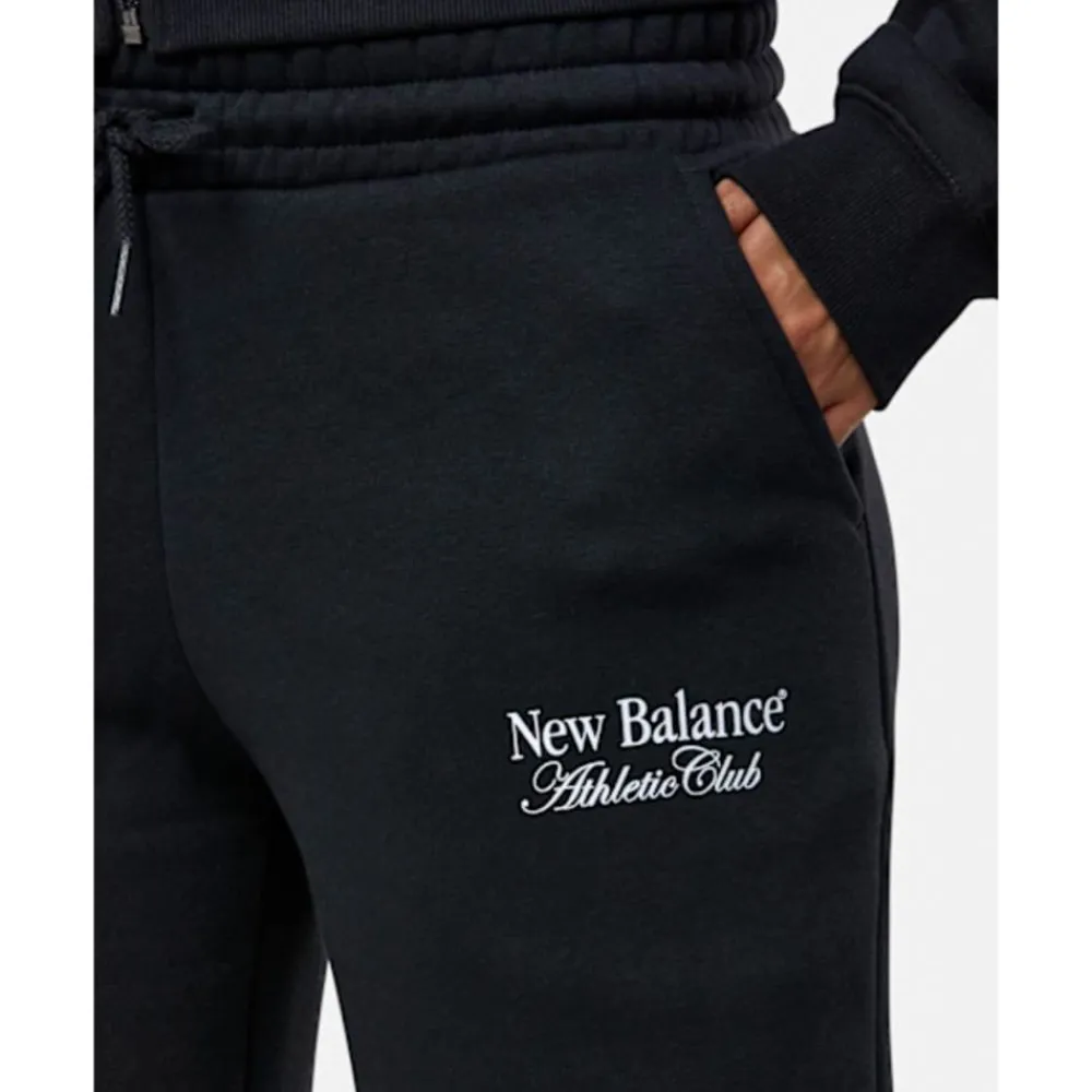 Hot New Balance Womens Linear Heritage Wide Leg Joggers Black