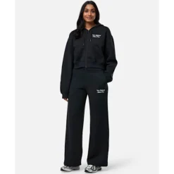 Hot New Balance Womens Linear Heritage Wide Leg Joggers Black