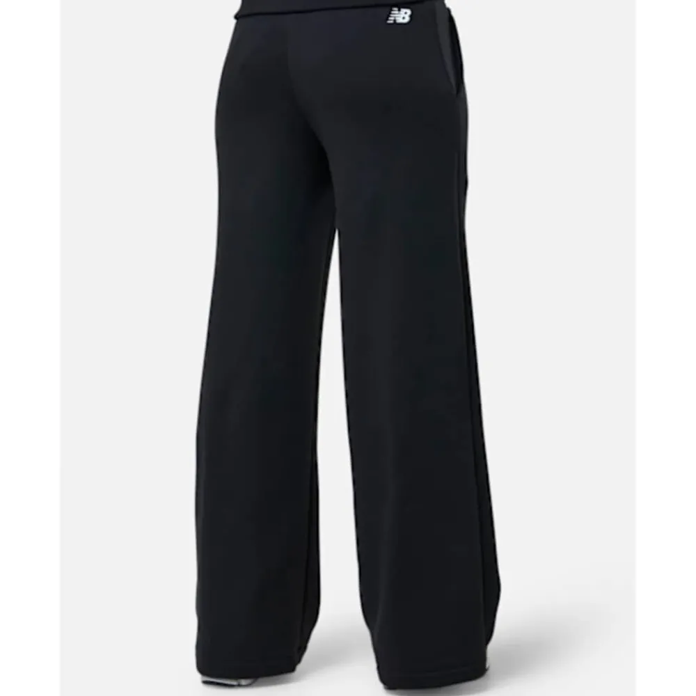 Hot New Balance Womens Linear Heritage Wide Leg Joggers Black