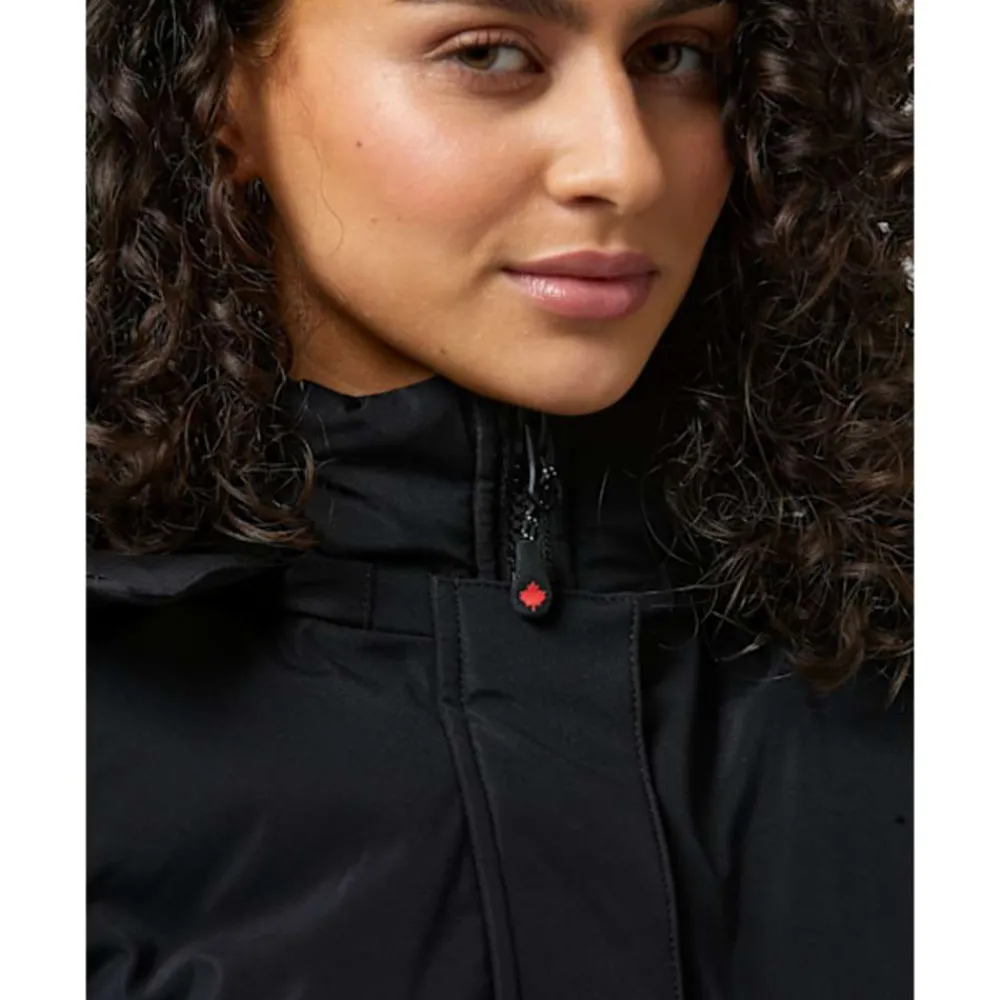 Clearance Zavetti Canada Womens Olivia Hooded Bomber Jacket Black