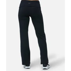 New Nike Womens One Fold-Over Pants Black