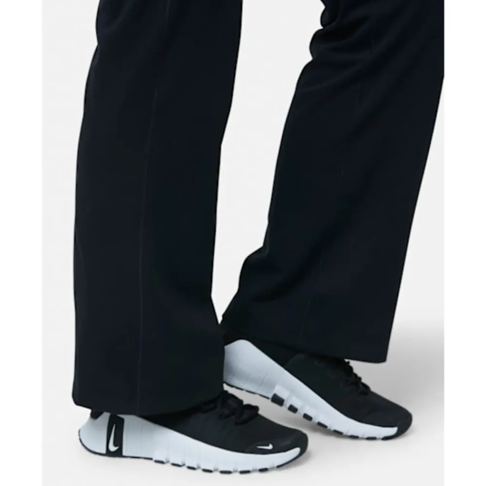 New Nike Womens One Fold-Over Pants Black