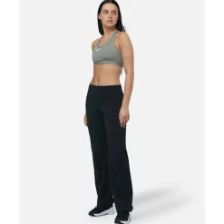 New Nike Womens One Fold-Over Pants Black