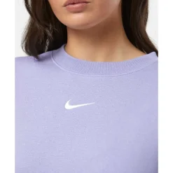 Sale Nike Womens Phoenix Fleece Oversized Crew Neck Sweatshirt Purple