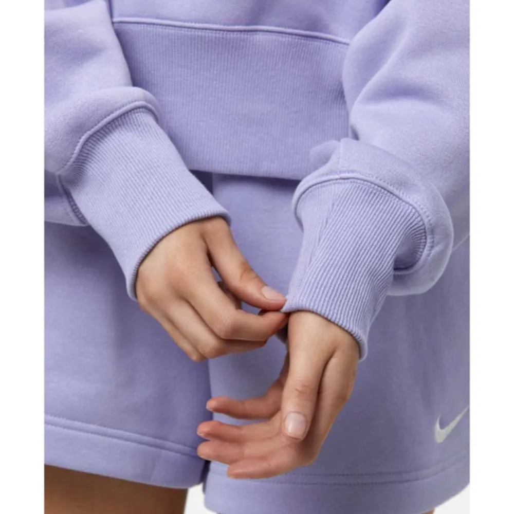 Sale Nike Womens Phoenix Fleece Oversized Crew Neck Sweatshirt Purple
