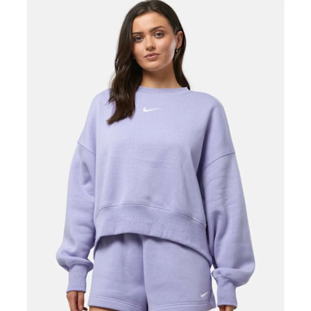 Sale Nike Womens Phoenix Fleece Oversized Crew Neck Sweatshirt Purple