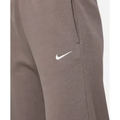 New Nike Womens Phoenix Fleece Wide Leg Pants Brown