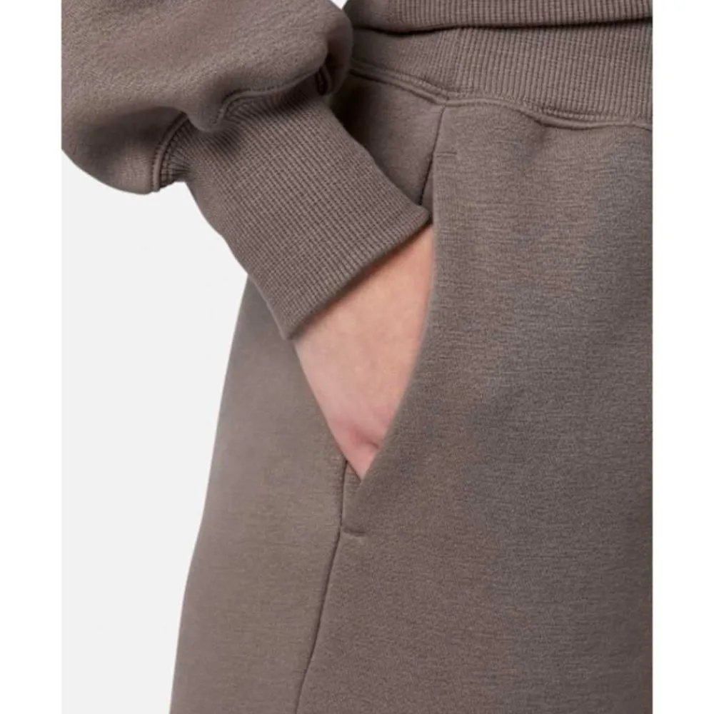 New Nike Womens Phoenix Fleece Wide Leg Pants Brown