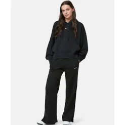 Outlet Nike Womens Phoenix Fleece Wide Leg Pants Black
