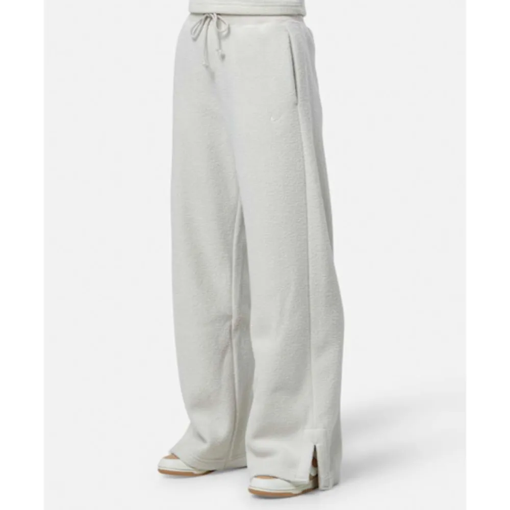 Fashion Nike Womens Phoenix Plush Wide Leg Pants Cream