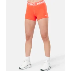 Sale Nike Womens Pro 3 Inch Shorts Orange