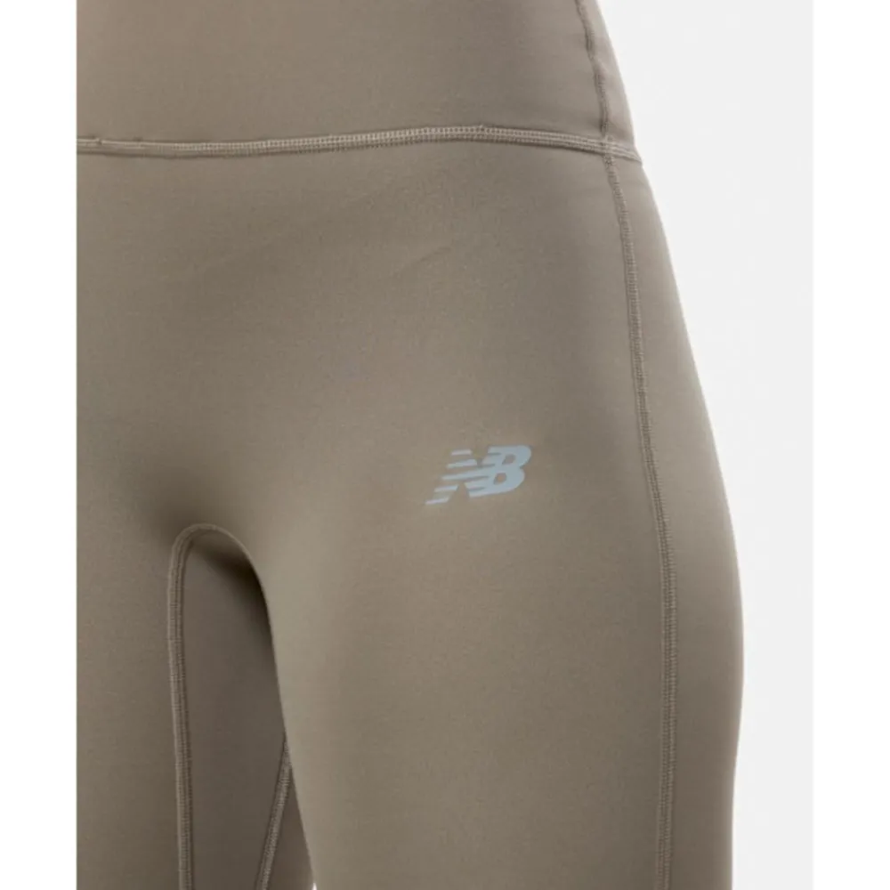 Discount New Balance Womens Script Leggings Brown