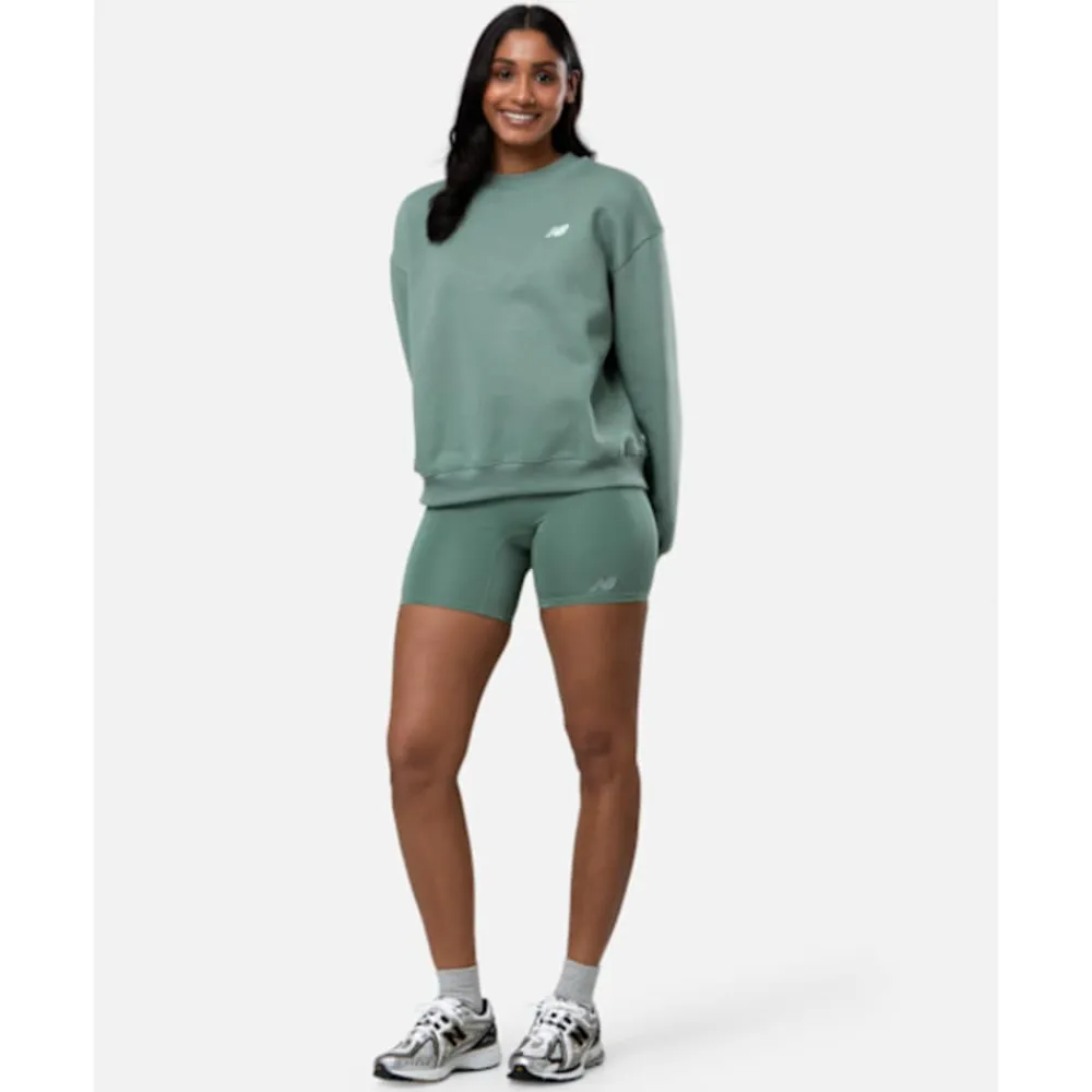 Fashion New Balance Womens Script Shorts Green