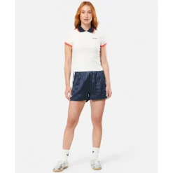 Clearance adidas Originals Womens Soccer Summer Satin Shorts Navy