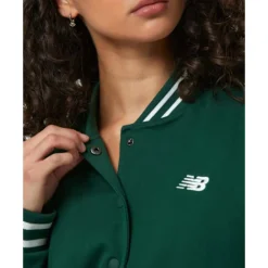 Sale New Balance Womens Sportswear Greatest Hits Varsity Jacket Green