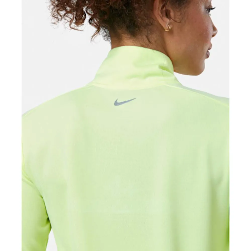 New Nike Womens Swoosh Half Zip Top Yellow