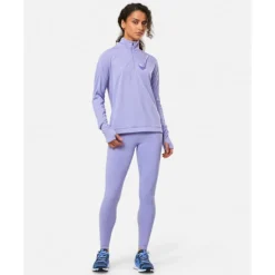 Outlet Nike Womens Swoosh Half Zip Top Purple