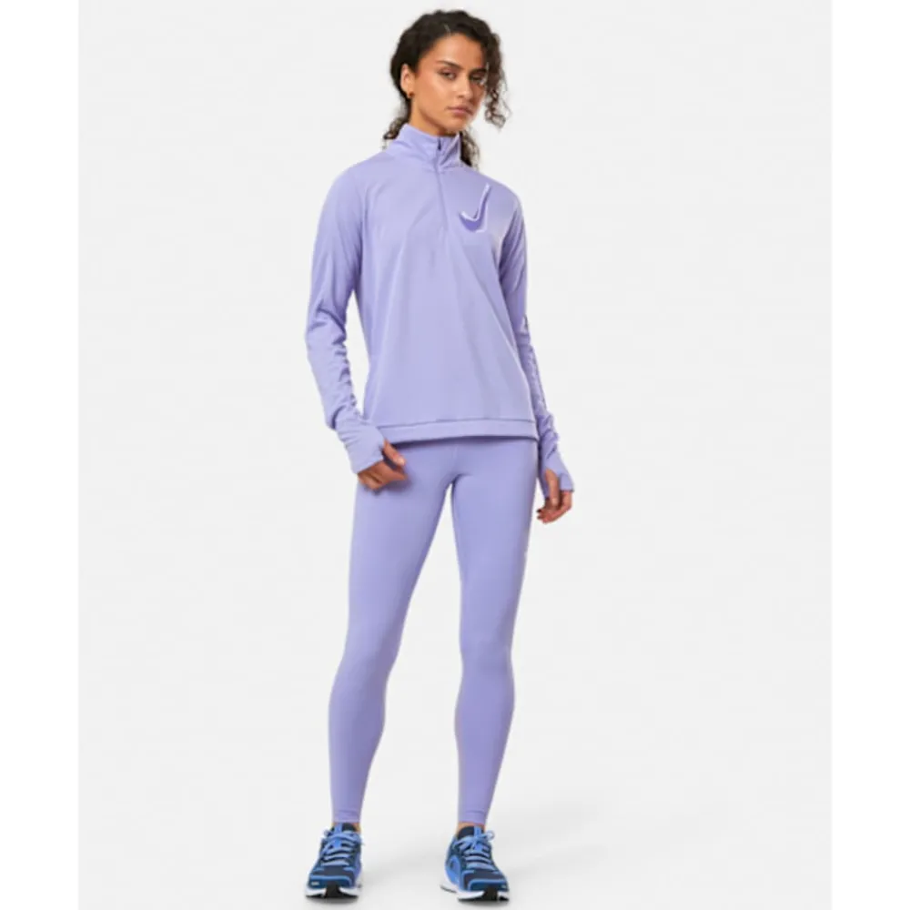 Outlet Nike Womens Swoosh Half Zip Top Purple