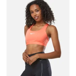 Hot Nike Womens Swoosh Medium Support Sports Bra Red