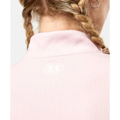 Outlet Under Armour Womens Tech Ribbed Half Zip Top Pink