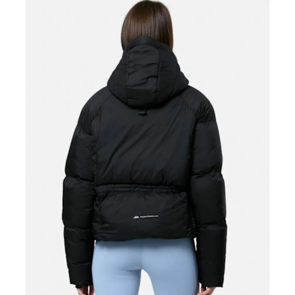 Discount Monterrain Womens Track Bungee Cropped Puffer Jacket Black