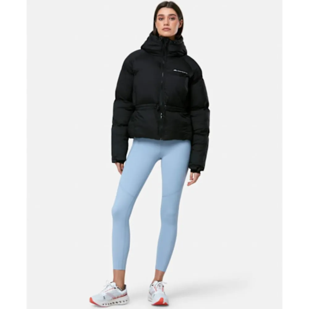 Discount Monterrain Womens Track Bungee Cropped Puffer Jacket Black