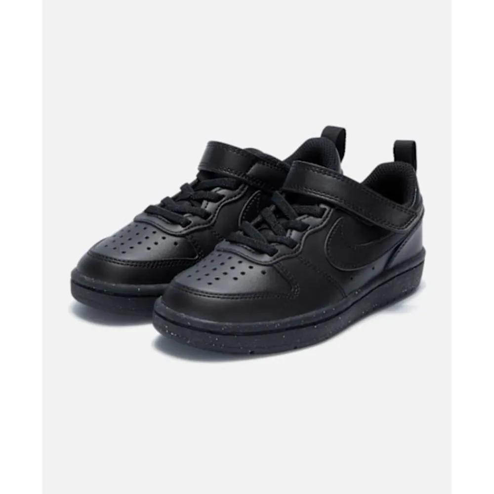 New Nike Younger Kids Court Borough Low Recraft Black