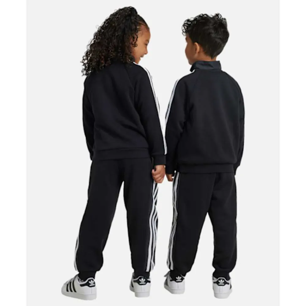 Best adidas Originals Younger Kids Half Zip Crew Set Black