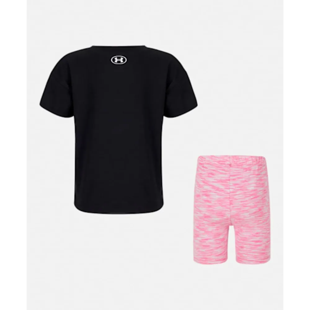New Under Armour Younger Kids Twist Bike Short Set Black